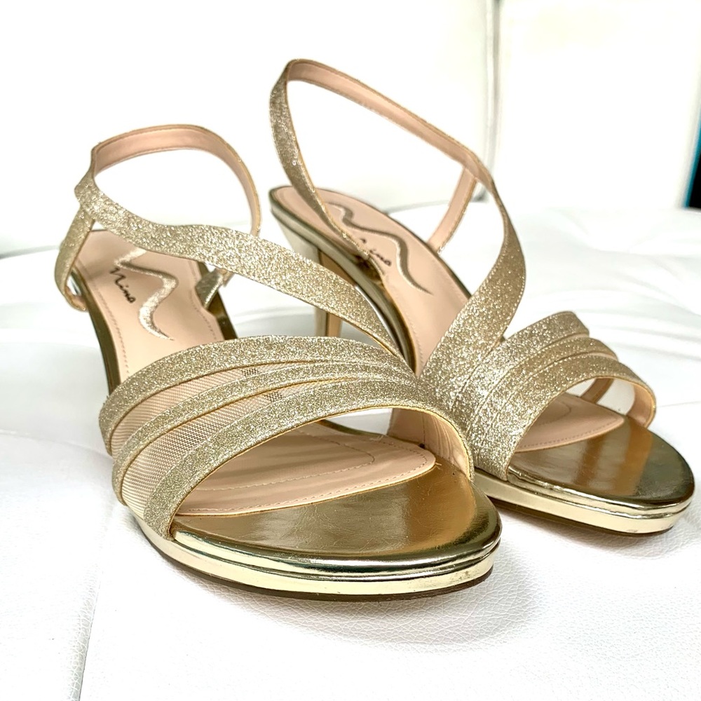Nina Shoes: Nelda Gold Sandal